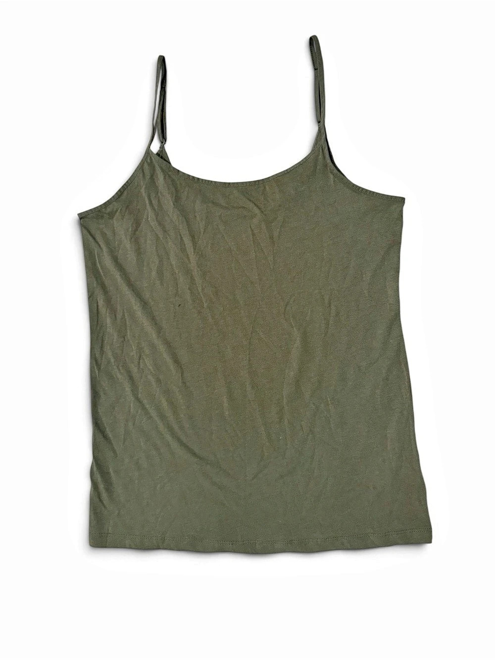 Time and Tru Adjustable Strap Cami Green Medium
